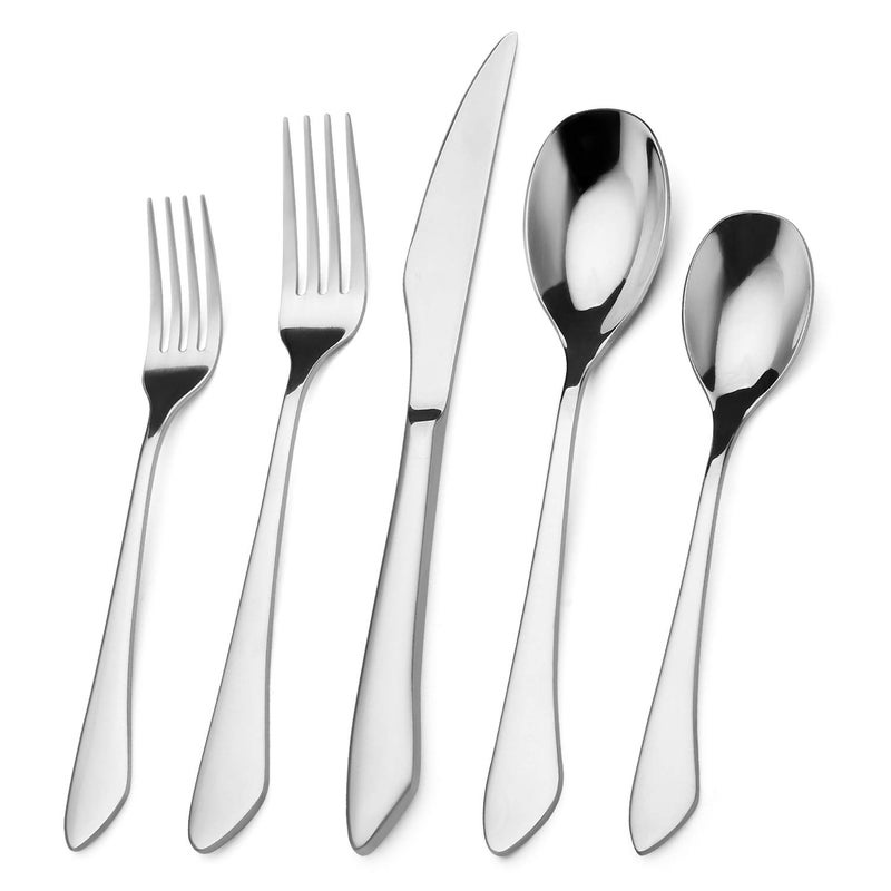 Silverware Set 20Piece Stainless Steel Flatware Set Service for 4 Mirror Polishing Tableware Cutlery Set for Home and Restaurant Dishwasher Safe