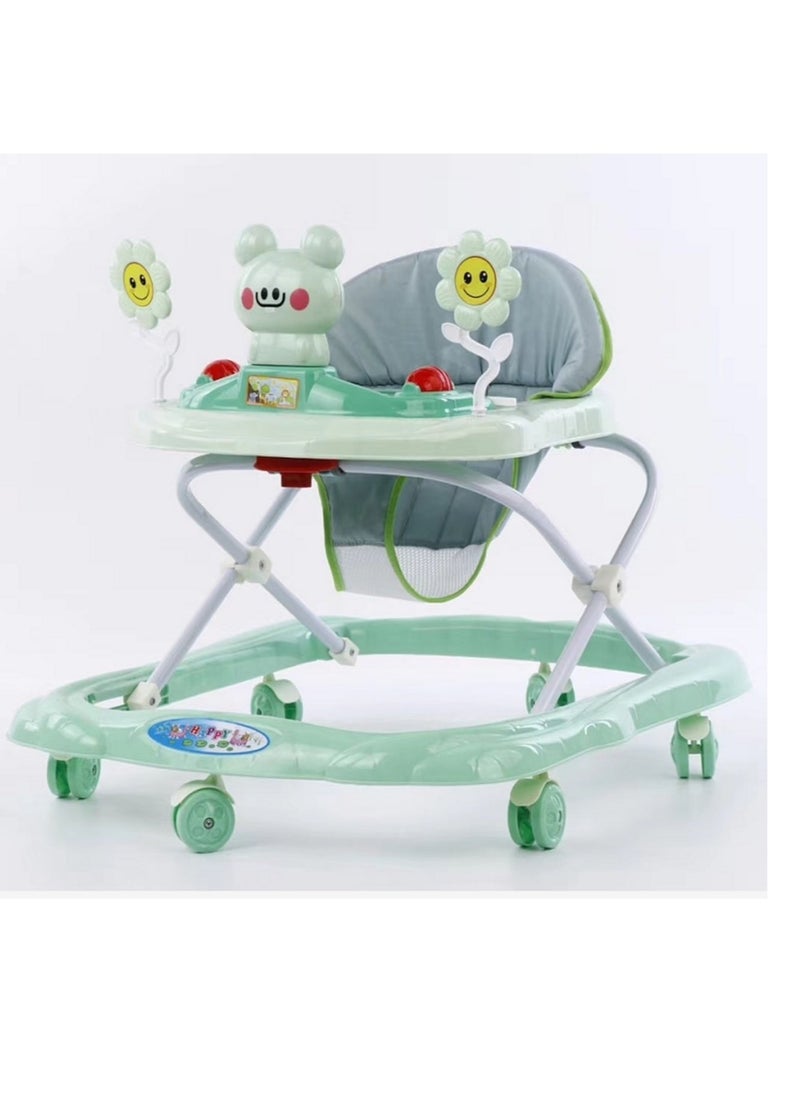 Generic - Baby Walker - Baby Walker - To Teach The Child To Walk - Easily Foldable And Adjustable In Height - To Teach Children To Walk And Strengthen Leg Muscles - Anti-Rolling And Fun Sitter Ideal For The Child With Toys And The Child Can Eat On It - Pink - Image 1