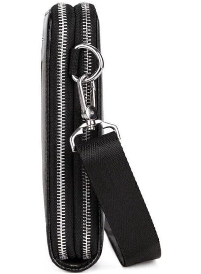 Jeep Buluo Luxury faux leather crossbody bag for men – lightweight, practical, and versatile – black - Image 2