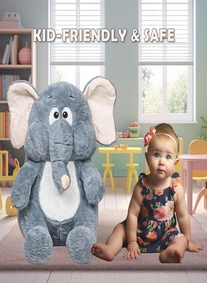 PN AVAN Soft Toys Elephant for Kids Baby Boys & Girls H70cm. L32cm. W35cm. (Elephant) - Image 2