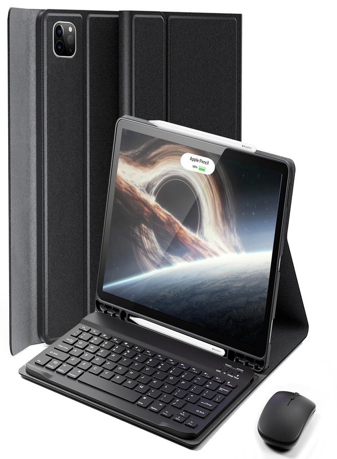 TUNKARMOR Keyboard Case for iPad Pro 13 (M4 2024) - 13 inch with Mouse and Detachable Keyboard, Slim Case with S Pen Holder, Auto Sleep/Wake-Black - Image 1