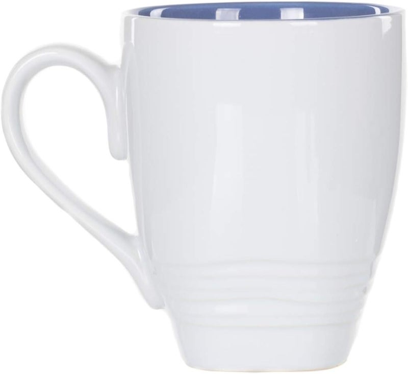 DEMDACO Dean Crouser Lavender Flower Watercolor Blue 16 Ounce Glossy Ceramic Stoneware Floral Mug with Easy Grip Handle - Image 3