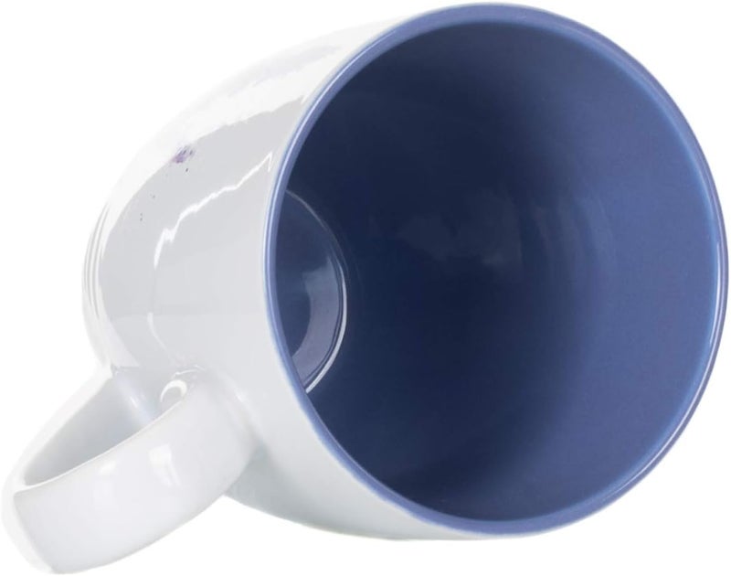 DEMDACO Dean Crouser Lavender Flower Watercolor Blue 16 Ounce Glossy Ceramic Stoneware Floral Mug with Easy Grip Handle - Image 5