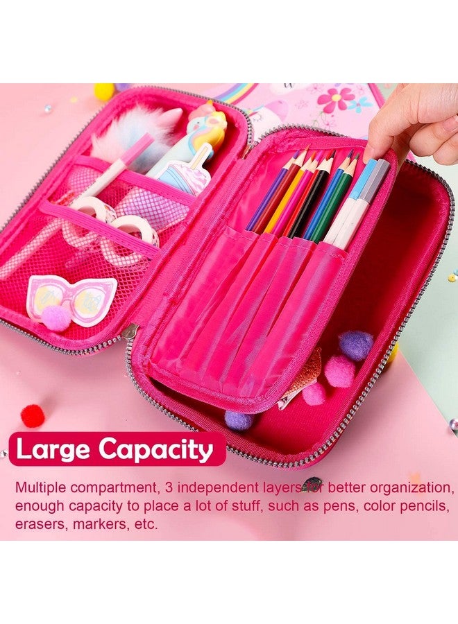Magicwand Magicwand® Large Capacity Premium Mermaid Violet Print Hardtop EVA Pencil Case【2 Yrs & Up】【Pack of 1】【Multi-Colored】 - Image 4