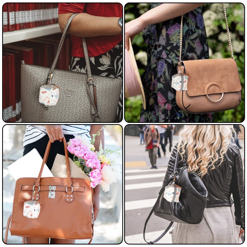 accmor Pacifier Case with Clip, Holder Pouch for Diaper Bag, Holds 2 Pacifiers, Colorful Stone - Image 5