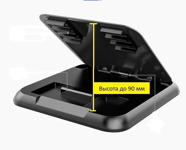 Silicone car mobile phone bracket car central control instrument panel paste adsorption anti-slip mat sunshade universal AR navigation seat Black - Image 5