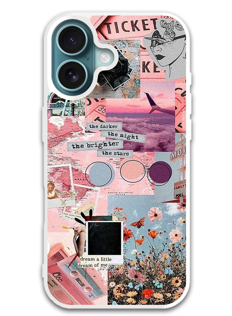 Theodor Protective Case Cover For APPLE IPHONE 16 Plus The Darker The Night (White Bumper) - Image 1