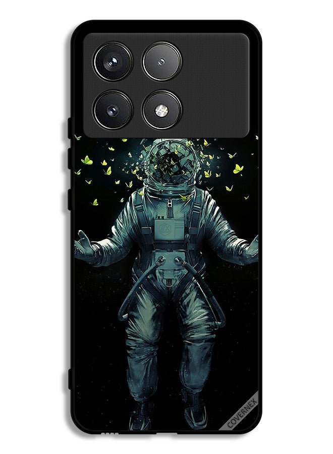 Covernex Xiaomi Poco F6 Pro Protective Case Cover Astronaut & Butterflies - Image 1