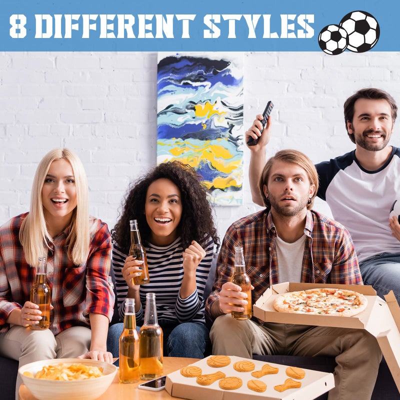 Hoolerry 8 Pieces Sport Ball and Birthday Cookie Stamps with Plunger Cutters Set 3D Football Volleyball Soccer Basketball Cake Flower Shape Biscuit Cutter Cookie Stamps for DIY Cookie Supplies (Ball Style) - Image 5