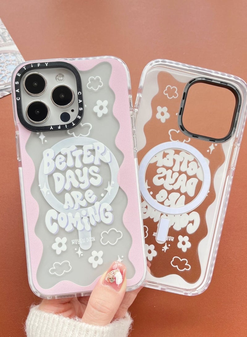 Casetify iPhone 14 Pro Max Case Better Days are Coming Case Magnetic Magsafe MagFit Anti-Yellowing Technology Cover - Image 3