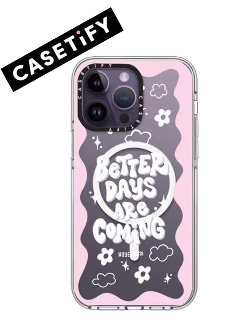 Casetify iPhone 14 Pro Max Case Better Days are Coming Case Magnetic Magsafe MagFit Anti-Yellowing Technology Cover - Image 1
