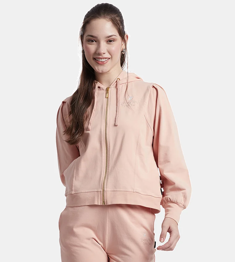 BEVERLY HILLS POLO CLUB Beverly Hills Polo Club Logo Long Sleeves Zip-Through Hoodie