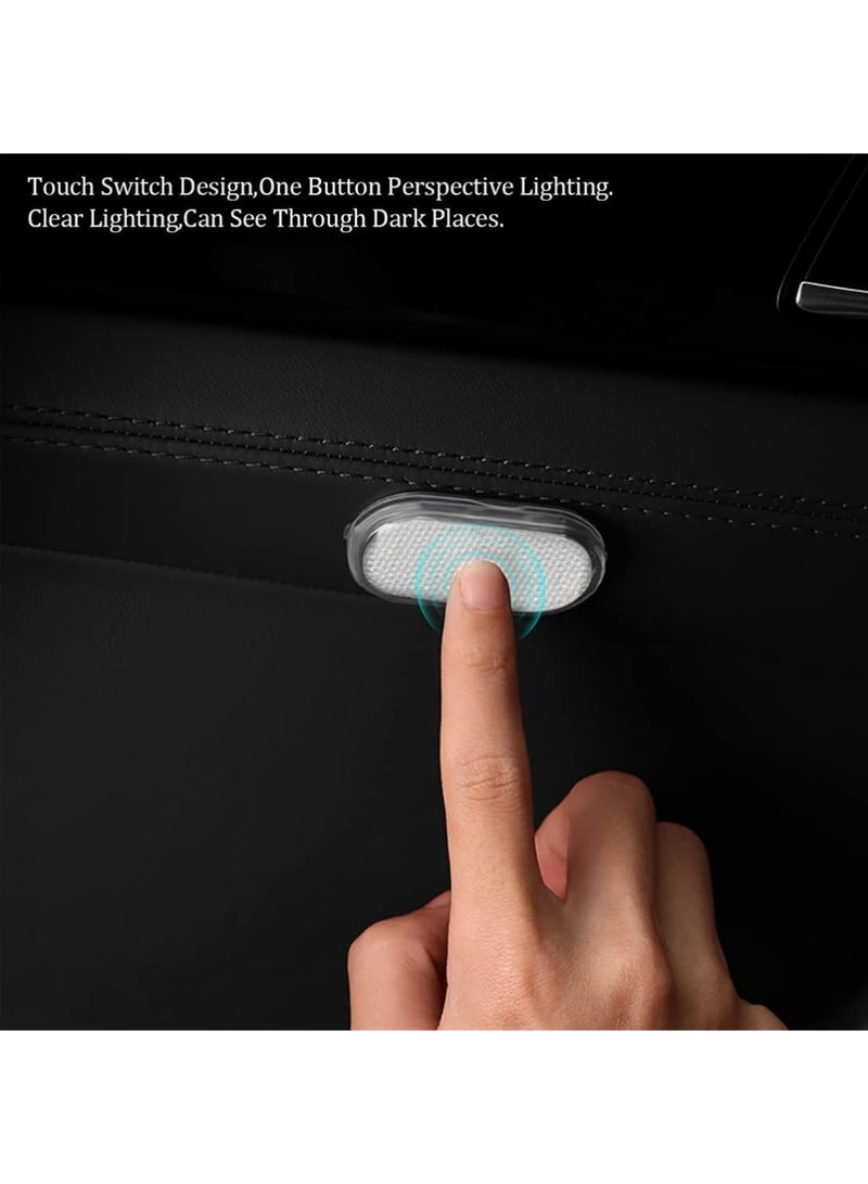 بولوز 2 قطعة من مصابيح LED للسيارة الداخلية، إضاءة داخلية باللون الأزرق الجليدي، مصباح قراءة داخلي للسيارة قابل لإعادة الشحن عبر USB، مصابيح LED محمولة للسيارة - Image 3