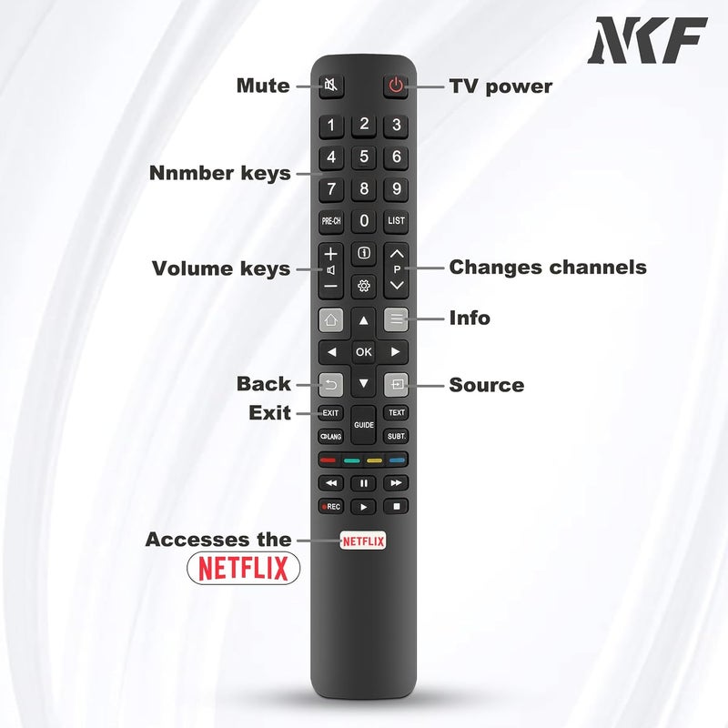 NKF New RC802N Remote Control for TCL TV 32S6000S 40S6000FS 43S6000FS 49S6000FS - Image 3