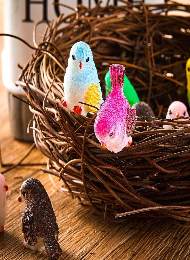 Skylety 24 Pieces Miniature Bird Figurines Dollhouse Simulation Decorative Bird Figures Toy Cute Animal Model for Garden, Miniatures Moss Decoration, Micro Landscape - Image 4