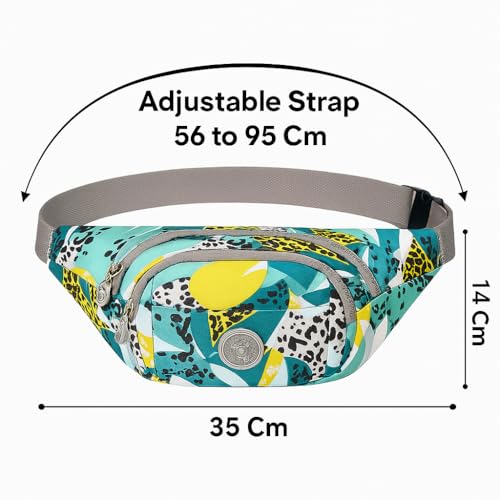 CRESSNOVA Waterproof Waist Bag for Man & Woman | Waterproof Travel Money Belt with RFID Security | Waist Bag for Woman | Waist Pouch Bag for Men | Stylish Bag for Gym, Cards & Cash (Urban Jungle) - Image 2