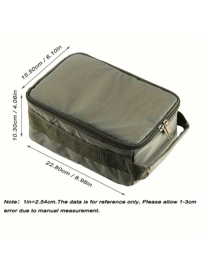 حقيبة تخزين منظمة لأدوات الصيد للبكرة والخيط والطعم والخطاف باللون الأسود الحقيقي - Image 2