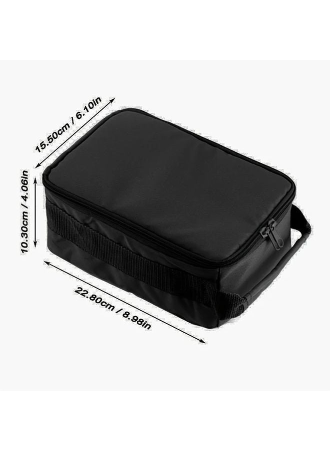 حقيبة تخزين منظمة لأدوات الصيد للبكرة والخيط والطعم والخطاف باللون الأسود الحقيقي - Image 1