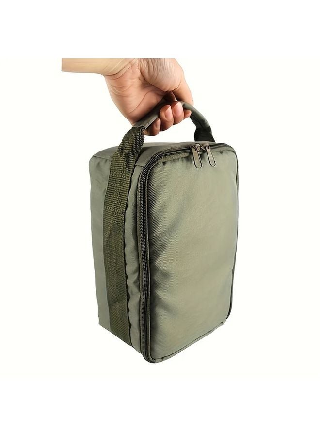 حقيبة تخزين منظمة لأدوات الصيد للبكرة والخيط والطعم والخطاف باللون الأسود الحقيقي - Image 3