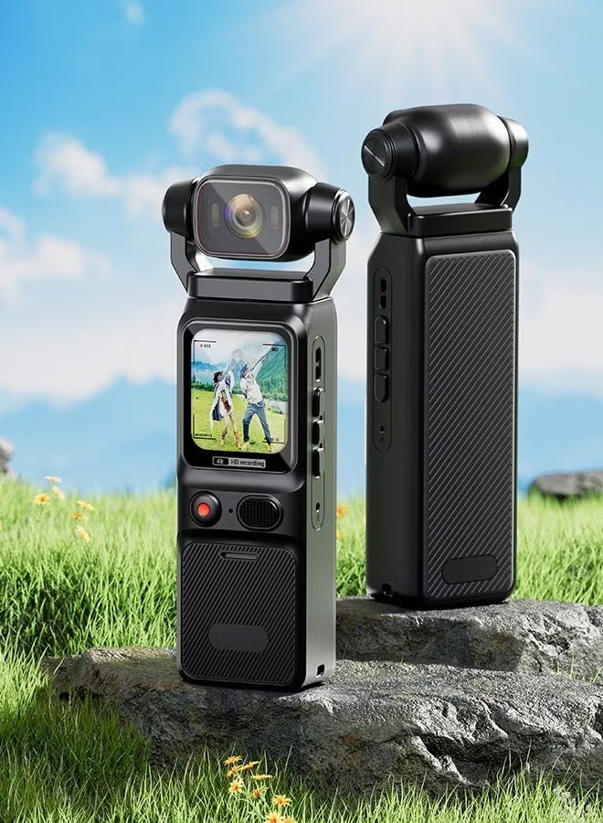 Lowyam 4K Action Camera with 3000mAh Battery | 6-Axis Stabilizer & 1.6" Touch Screen | 160° Wide Angle & 180° Rotating Lens | Includes 128GB Card for Outdoor Riding, Diving, Vlogging - Image 4