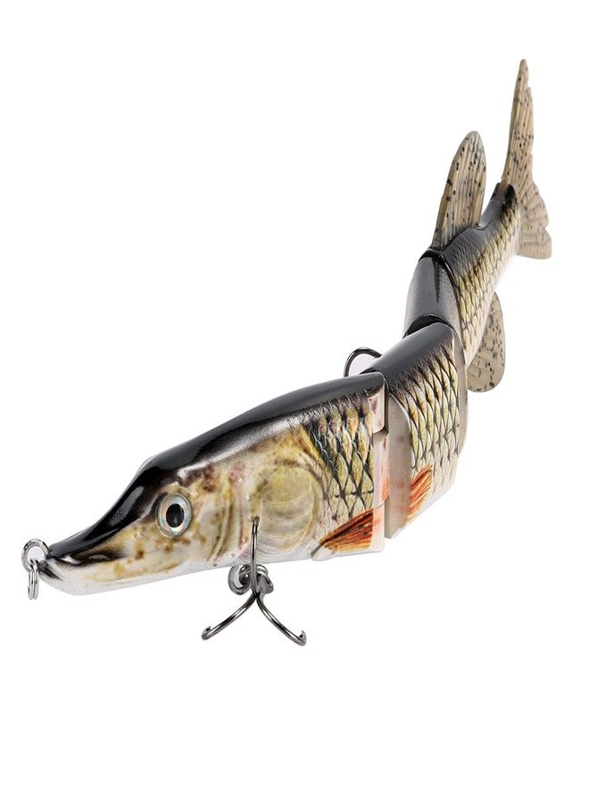 PDXGGB 10in Large Topwater Multi Jointed Fishing Lures Bait,4 Segment Big Giant Floating Fishing Bass Lures,Crankbaits Swimbaits with Treble Hook (10IN4J-02) - Image 2