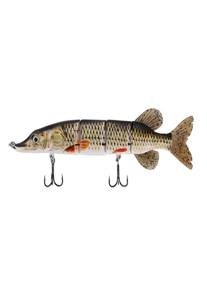 PDXGGB 10in Large Topwater Multi Jointed Fishing Lures Bait,4 Segment Big Giant Floating Fishing Bass Lures,Crankbaits Swimbaits with Treble Hook (10IN4J-02) - Image 4