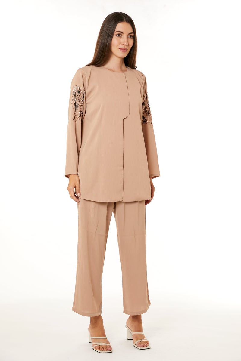 Moistreet Crew Neck Top & Pant Set - Image 2