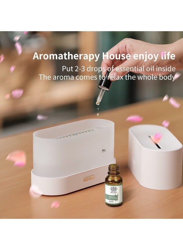 ELTRAZONE Humidifier Flame Aroma Diffuser Aromatherapy, 180ml (White) - Image 4