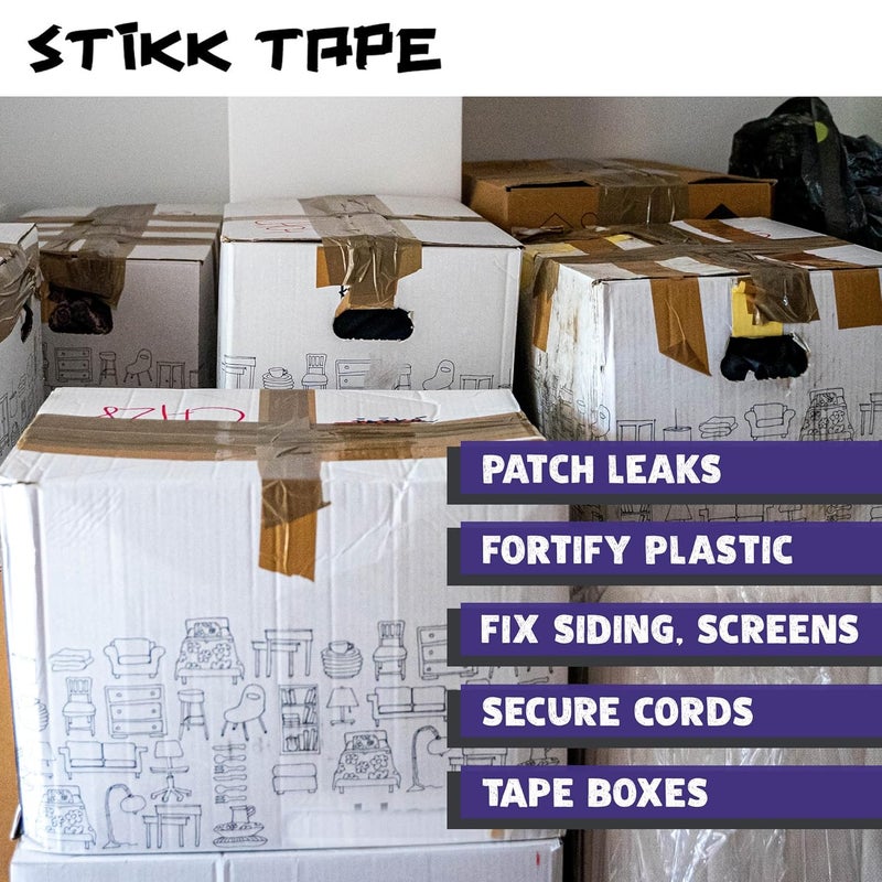 STIKK Purple Duct Tape, 3 inch x 25 Yards, Heavy Duty Waterproof Tape for Repairs and Projects - Image 4