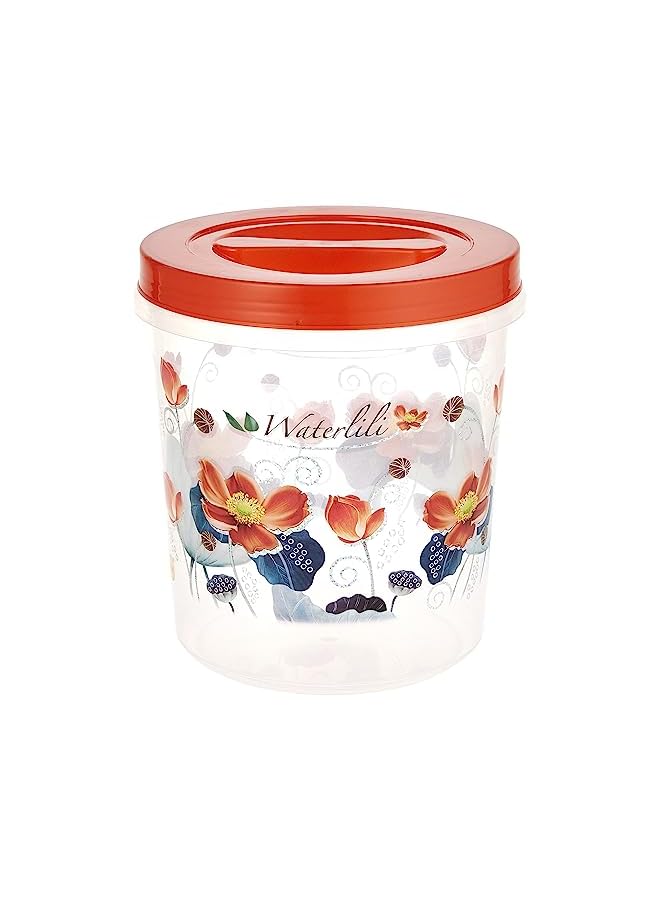 NAKODA Delite Storage Container Set 3-Pieces, Clear/Red - Image 3