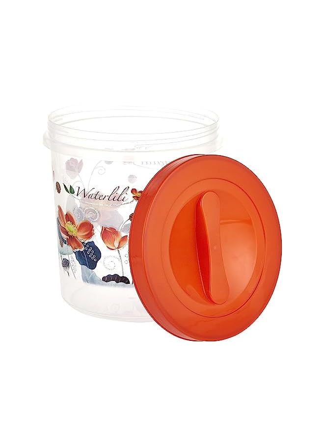 NAKODA Delite Storage Container Set 3-Pieces, Clear/Red - Image 2