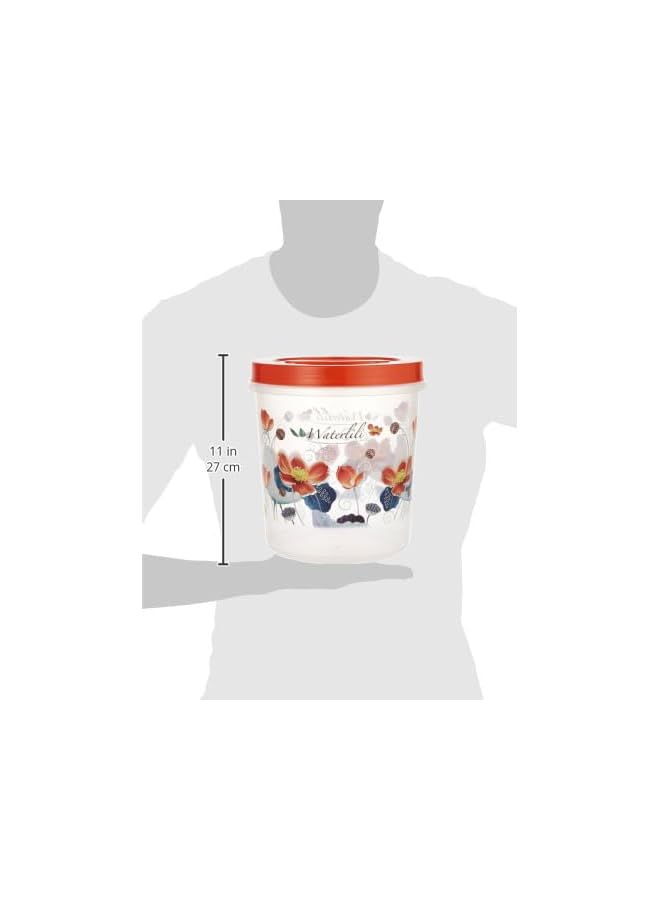 NAKODA Delite Storage Container Set 3-Pieces, Clear/Red - Image 4
