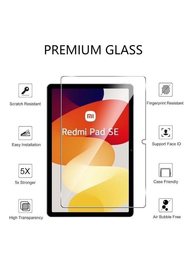 Generic - قطعتان من واقي شاشة الكمبيوتر اللوحي الزجاجي لجهاز Xiaomi Redmi Pad SE 11 بوصة - Image 1