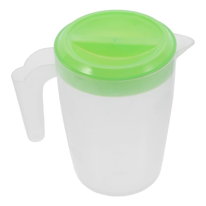 Plastic Cold Water Pitcher 1 Liter Green with Leakproof Lid for Refrigerator Juice Serving - Image 2
