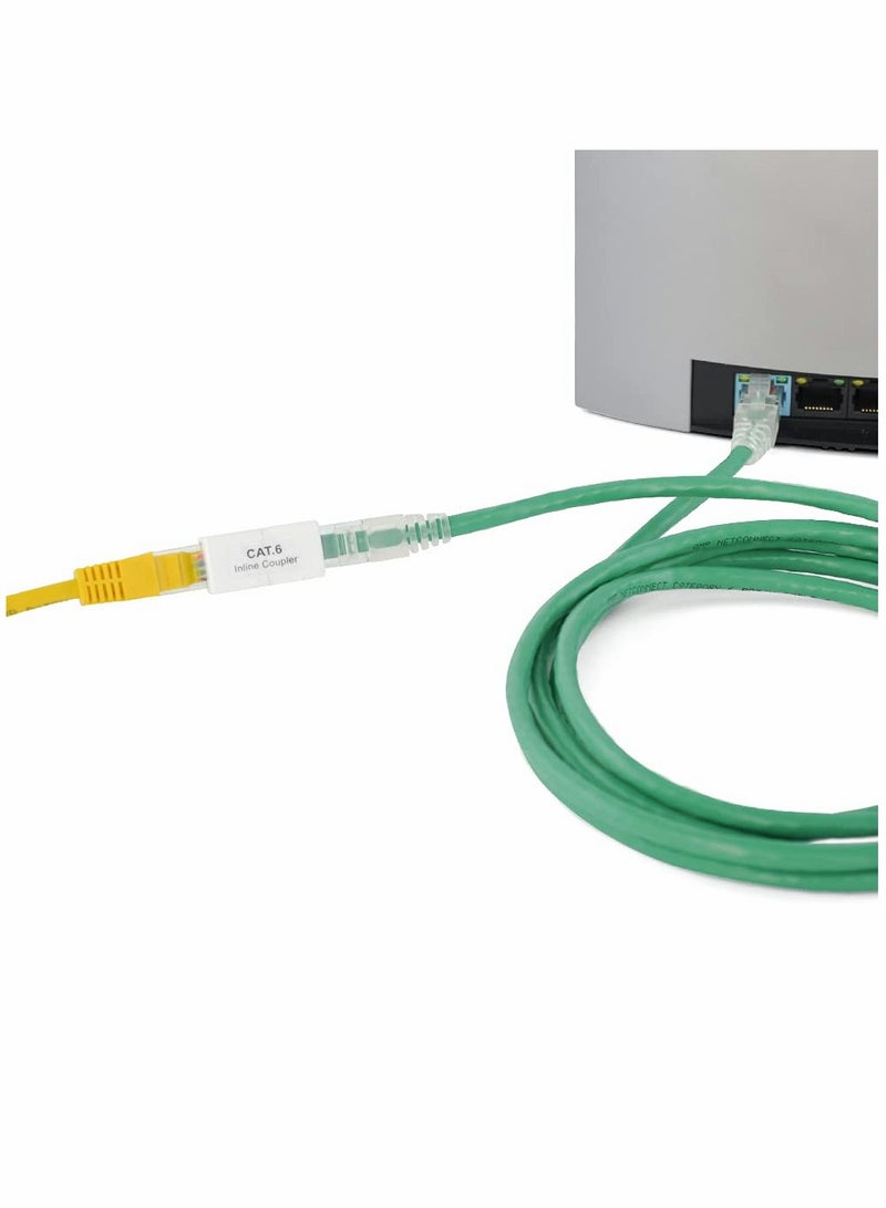 KASTWAVE RJ45 Coupler, Ethernet Coupler, RJ45 Connector for Cat5e/Cat6/Cat7 Ethernet Cable, Extender Adapter Female to Female, Mini Type, 10Pack (White) - Image 4