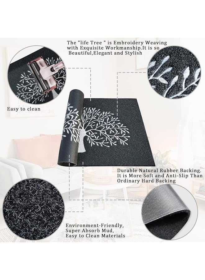 erorex Welcome Doormats Large Welcome Mat Outside Outdoor Mats For Inside Front Door Mats Heavy Duty Waterproof Non Slip For Entryway Hallway Kitchen Easy To Clean Rubber Matting 60X90 Cm Black - Image 4