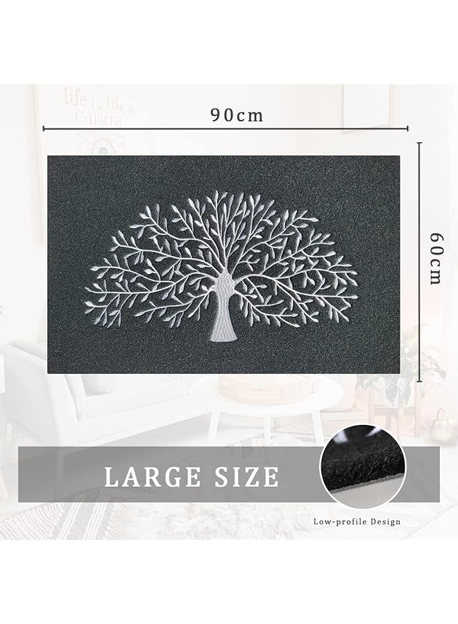 erorex Welcome Doormats Large Welcome Mat Outside Outdoor Mats For Inside Front Door Mats Heavy Duty Waterproof Non Slip For Entryway Hallway Kitchen Easy To Clean Rubber Matting 60X90 Cm Black - Image 3