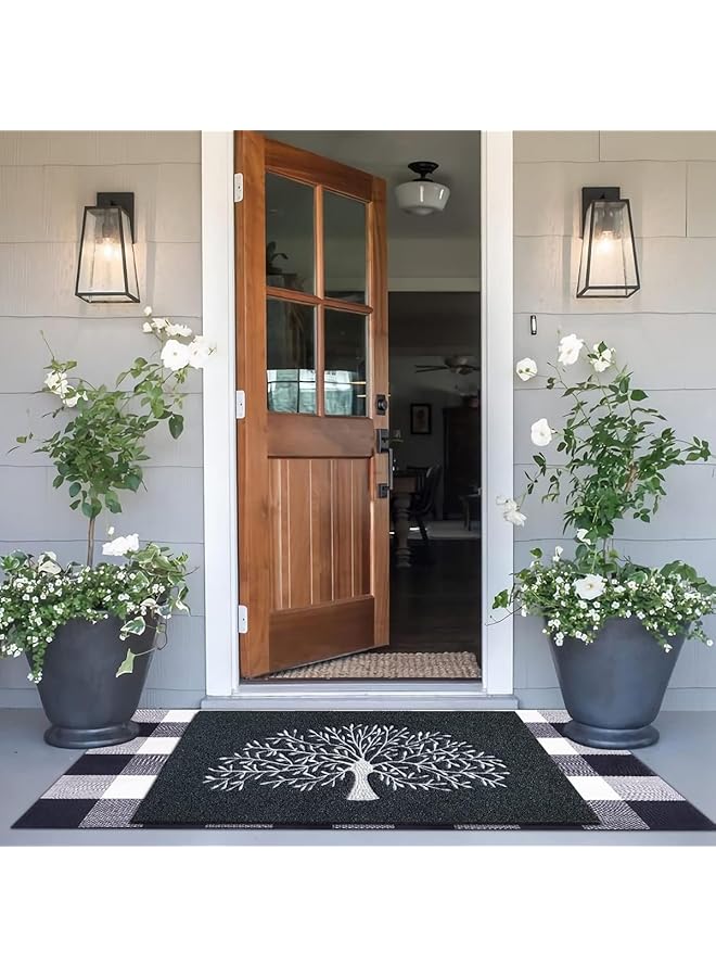 erorex Welcome Doormats Large Welcome Mat Outside Outdoor Mats For Inside Front Door Mats Heavy Duty Waterproof Non Slip For Entryway Hallway Kitchen Easy To Clean Rubber Matting 60X90 Cm Black - Image 2