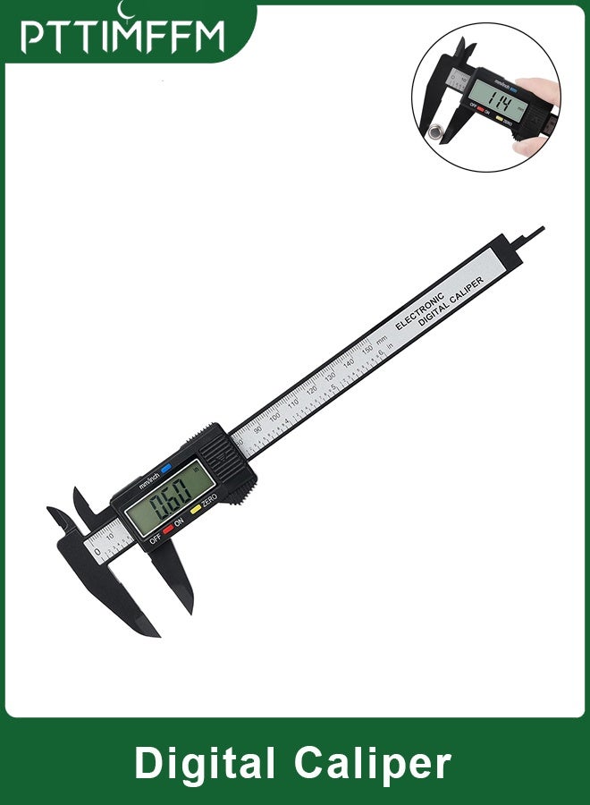 بتيمفم فرجار رقمي 0-150 مم مع شاشة LCD كبيرة، تحويل بوصة/ملليمتر، إيقاف تلقائي، فيرنيه إلكتروني عالي الدقة للاستخدام الشخصي والاحترافي - Image 1