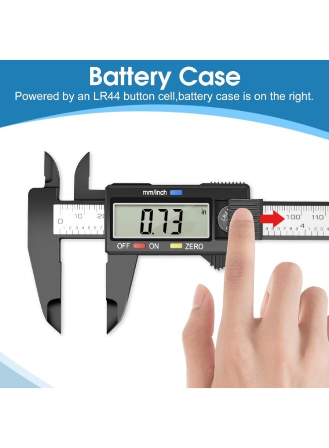 بتيمفم فرجار رقمي 0-150 مم مع شاشة LCD كبيرة، تحويل بوصة/ملليمتر، إيقاف تلقائي، فيرنيه إلكتروني عالي الدقة للاستخدام الشخصي والاحترافي - Image 3