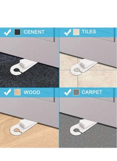 Generic Door Stopper,  Rubber Hook Type Door Stopper, Door Stop Works on All Floor Surfaces, Control The Size of The Door Gaps and Prevent The Lock Outs,1 Inch Thick, 2 Pack White  - Image 3