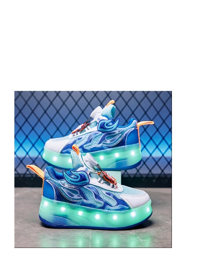 إسكدنيا Glowing Shoes-Children's Cute Double Wheel Flash Skating Shoes - Image 4