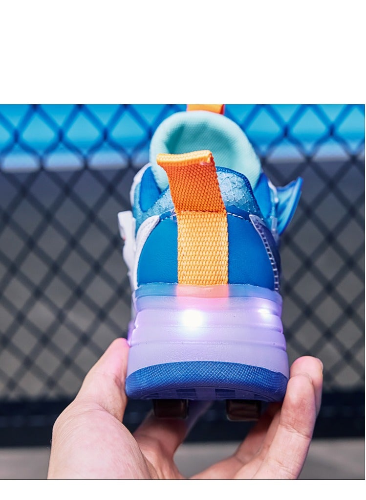 إسكدنيا Glowing Shoes-Children's Cute Double Wheel Flash Skating Shoes - Image 5