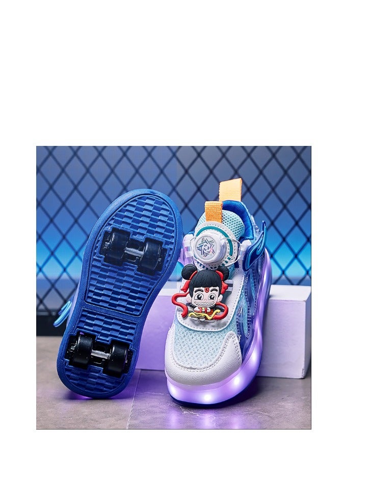 إسكدنيا Glowing Shoes-Children's Cute Double Wheel Flash Skating Shoes - Image 2