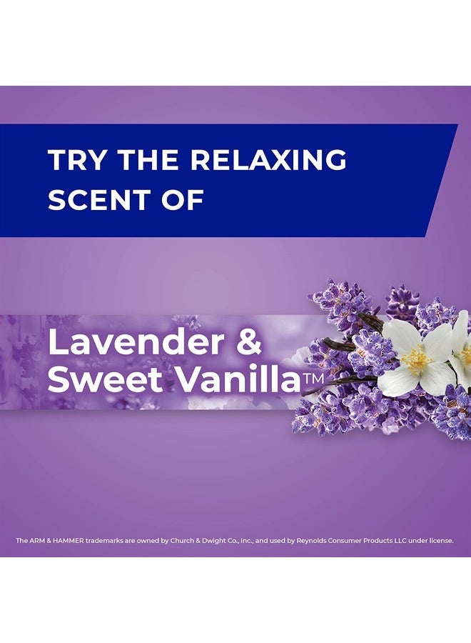 Hefty Small Garbage Bags, Flap Tie, Lavender & Sweet Vanilla Scent, 4 Gallon, 26 Count - Image 2