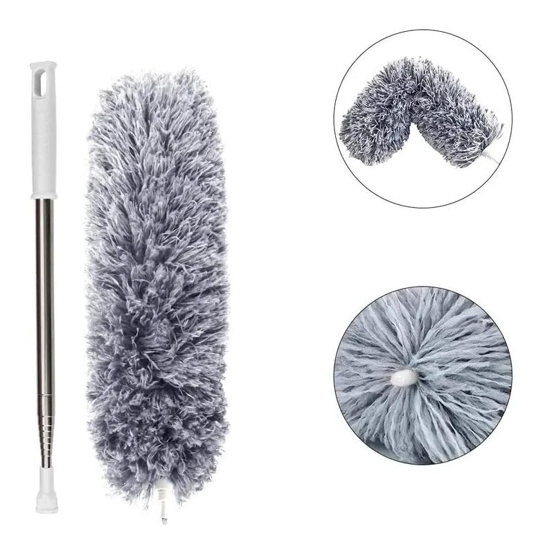 AMENDAS Alloy Steel Fan Cleaning Brush With Long Handle Broom Feathers Roof Cleaning Brush Long Handle Adjustable Dust Cleaner Brush For Home Wall Cleaner Mop Cobweb Cleaner Stick - Image 4