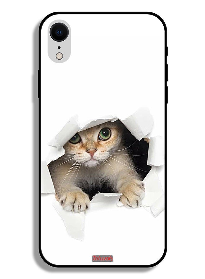Tolwak Apple iPhone XR Protective Case Cat Appearing - Image 2