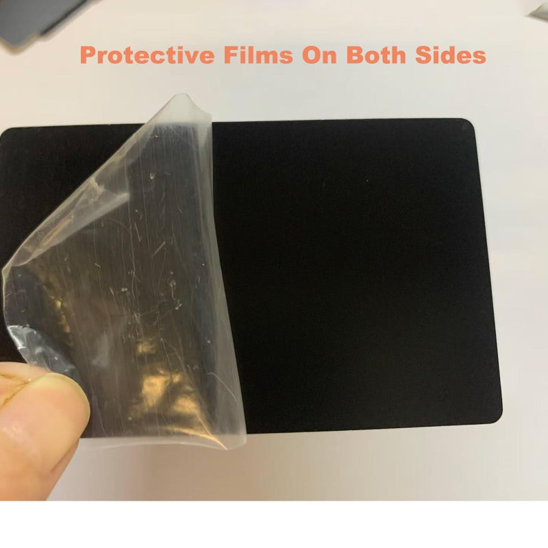 hansmaker 0.8mm Blanks Metal Business Card for Laser Engraving, Premium Aluminum Sheet Multipurpose DIY Gift Metal Cards Black 86 X 54 mm, 26pcs (26) - Image 4