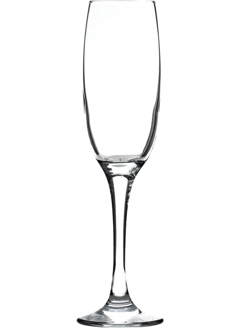 Champagne Flutes | Set of 6 |Stylish Wine Glass 180 ML | Lead-Free Crystal Glass | Prosecco Glasses | For Home, Restaurants & Parties | Dishwasher Safe - Image 2