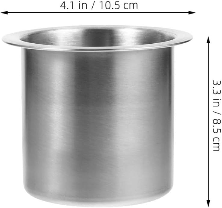 PATKAW 2pcs Stainless Steel Cup Holder Insert for Car Rv Sofa Recliner, Heavy Duty Drop-in Drink Holder Compatible with Yacht and Chair Armrest - Image 2
